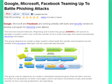 Google,Microsoft,Facebook against Phishing